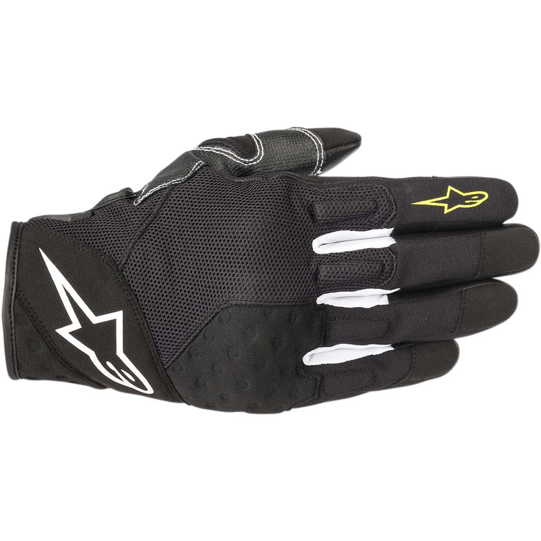 Alpinestars Crossland Gloves Black/Yellow - Back of Hand View