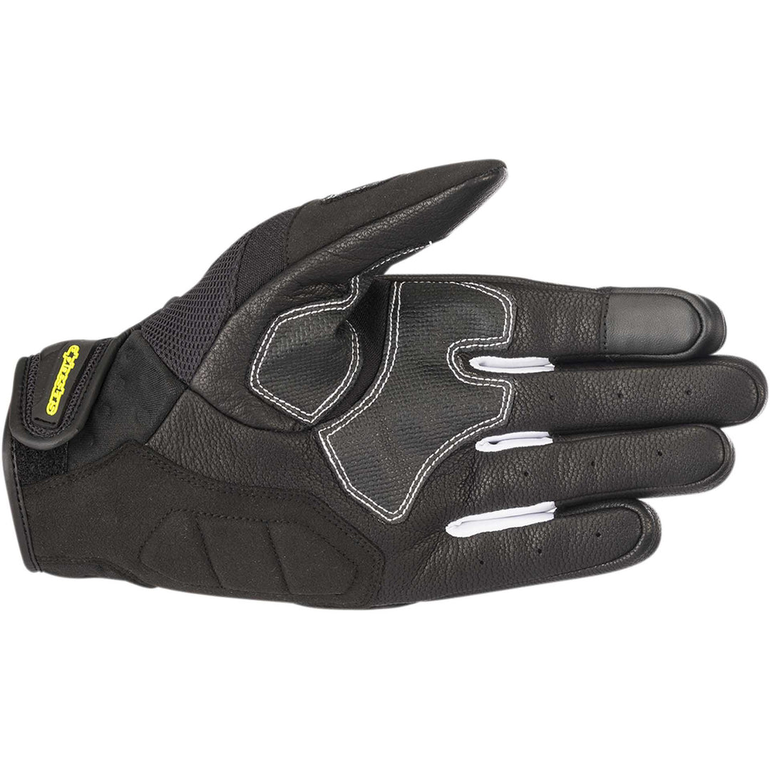 Alpinestars Crossland Gloves Black/Yellow - Back of Hand View