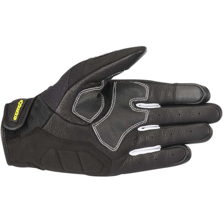 Alpinestars Crossland Gloves Black/Yellow - Back of Hand View