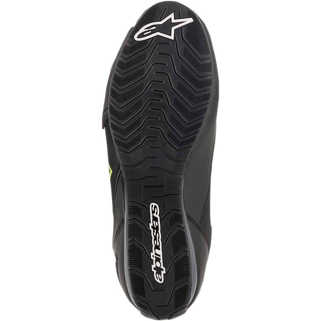Alpinestars Faster-3 DRYSTAR® Riding Shoes Black/Gray/Yellow - Sole View