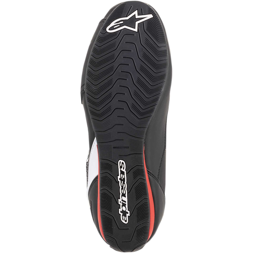 Alpinestars Faster-3 Rideknit Shoes Black/White/Red - Sole View