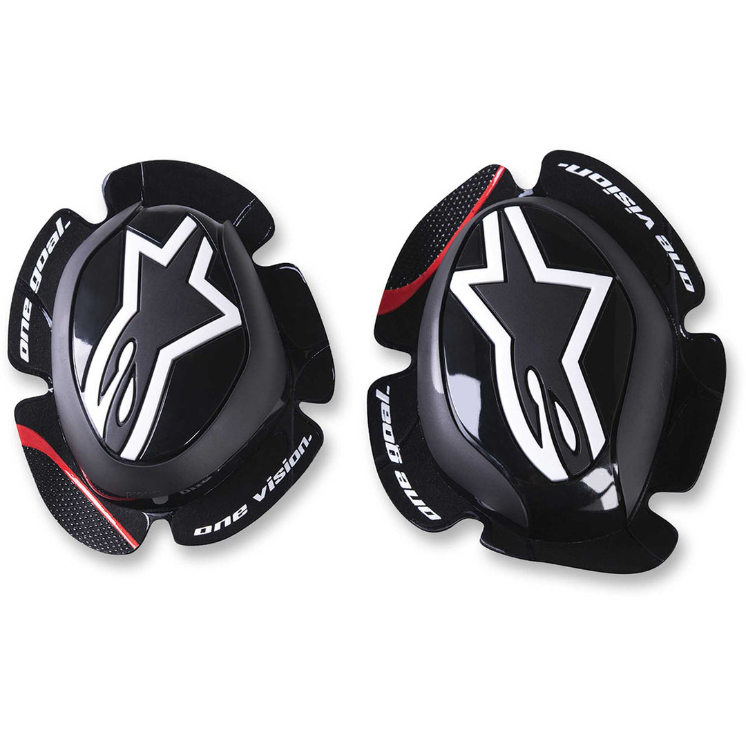 Alpinestars GP Pro Knee Sliders Black - Flat View of Pair