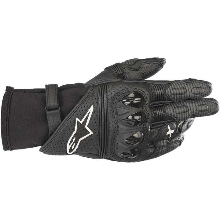 Alpinestars GPX V2 Gloves Black - Back of Hand View