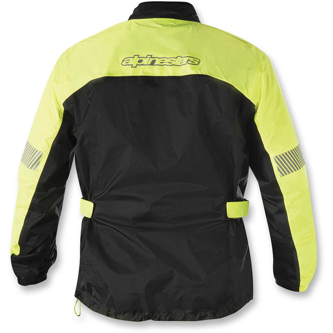 Alpinestars Hurricane Rain Jacket Yellow/Black - Rear View