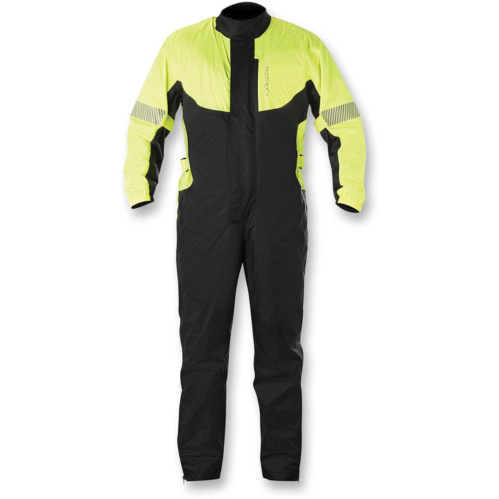 Alpinestars Hurricane Rainsuit Yellow/Black - Front View