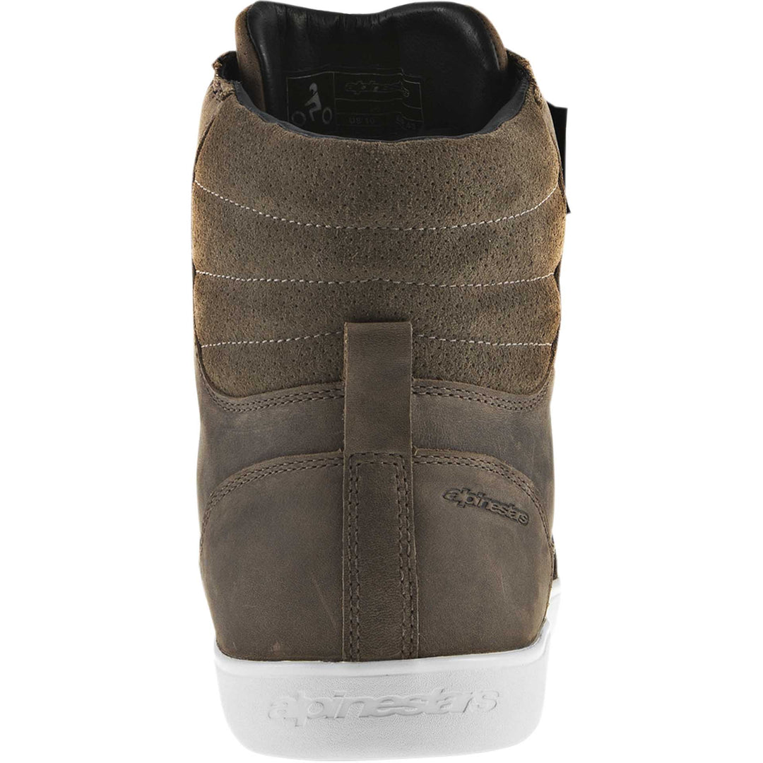 Alpinestars J-6 Waterproof Shoes Brown - Rear View