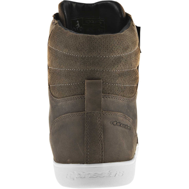 Alpinestars J-6 Waterproof Shoes Brown - Rear View