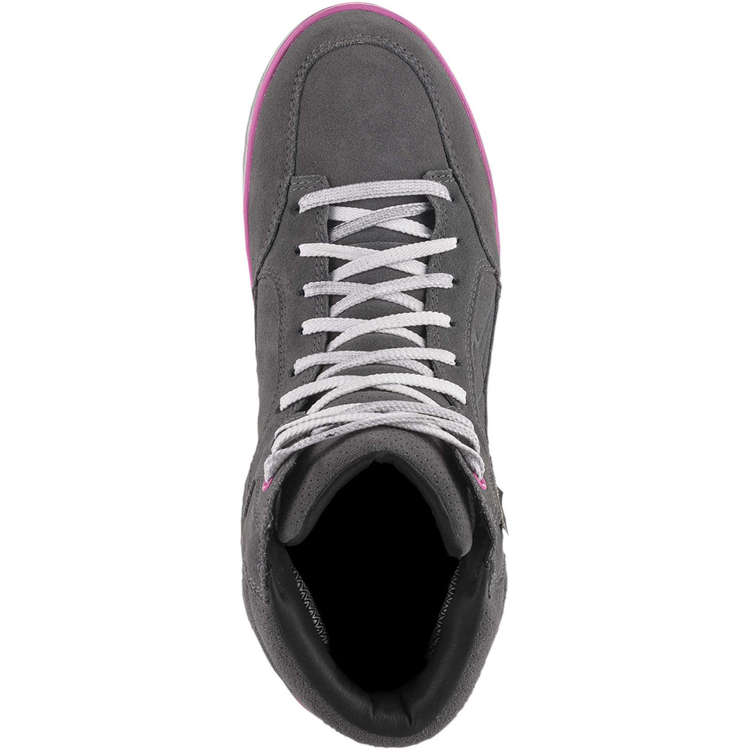 Alpinestars J-6 Waterproof Women's Shoes Gray/Pink - Top Down View