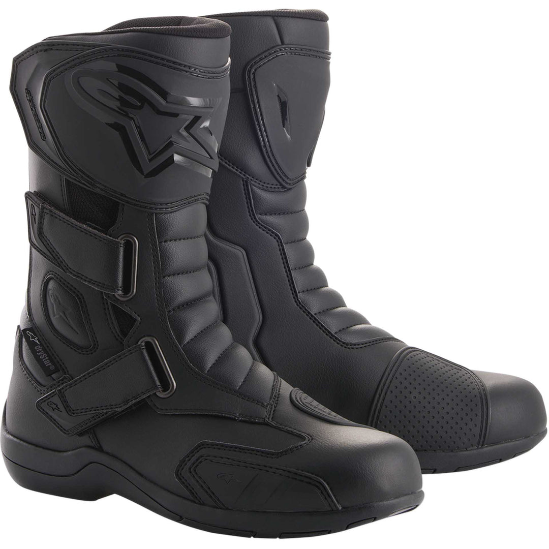 Alpinestars Radon DRYSTAR® Boots Black - Front Side View of Pair