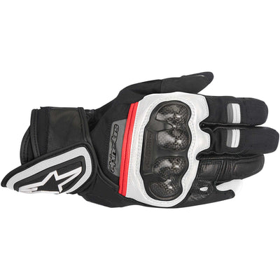 Alpinestars Rage Drystar® Gloves Black/White/Red - Back of Hand View