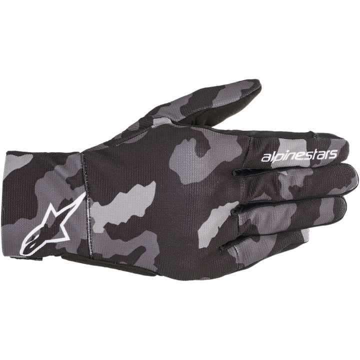 Alpinestars Reef Gloves Black/Gray Camo - Back of Hand View