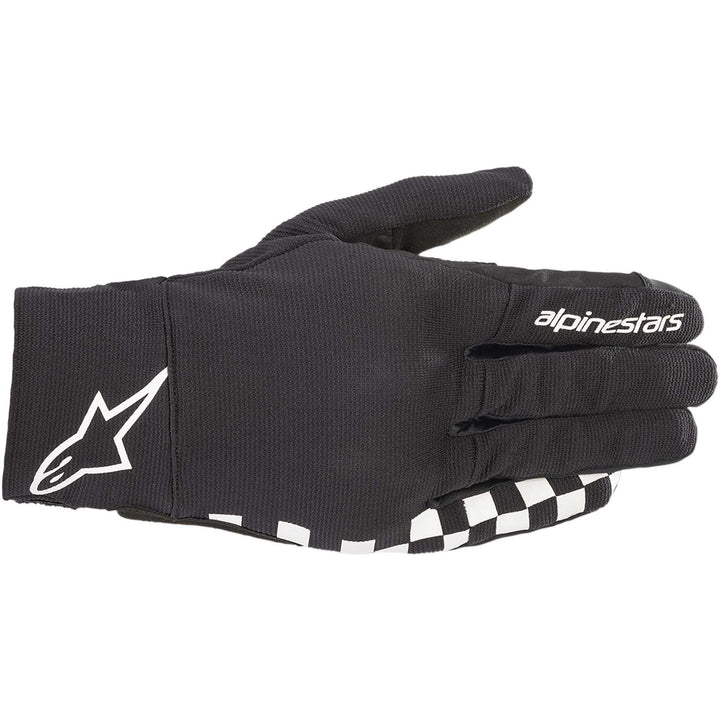 Alpinestars Reef Gloves Black/White - Back of Hand View