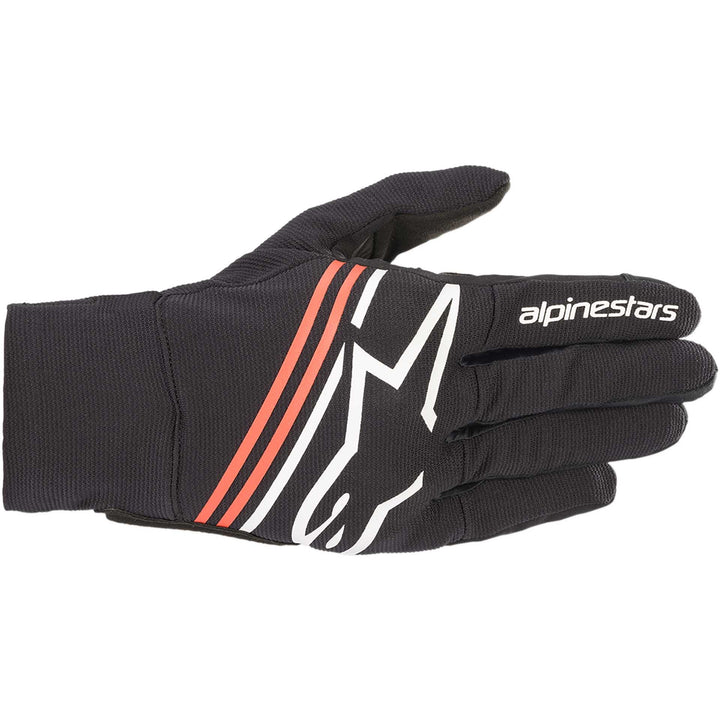 Alpinestars Reef Gloves Black/White/Red - Back of Hand View