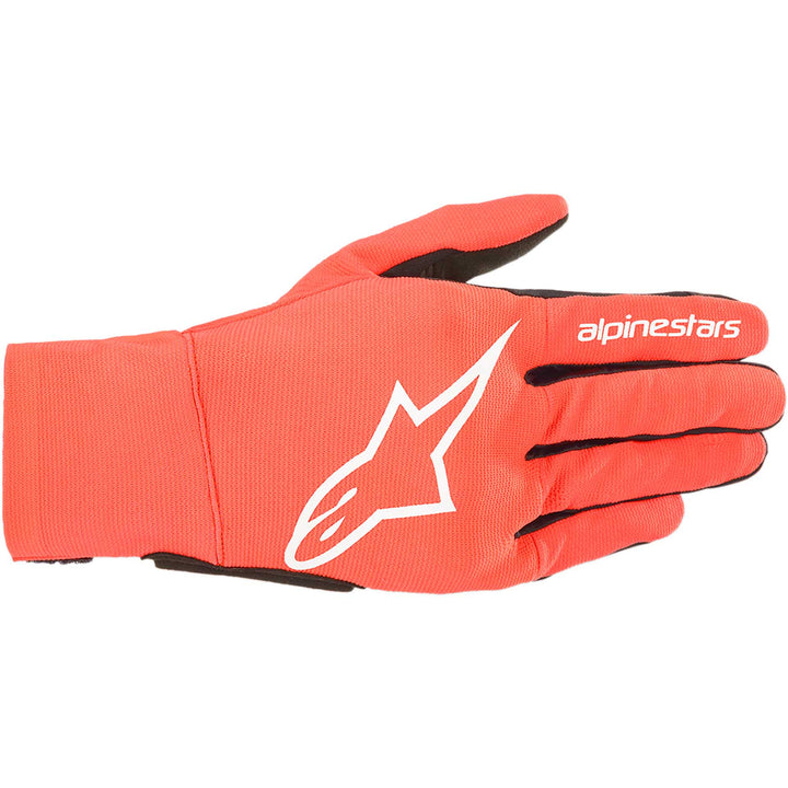Alpinestars Reef Gloves Red/White/Black - Back of Hand View