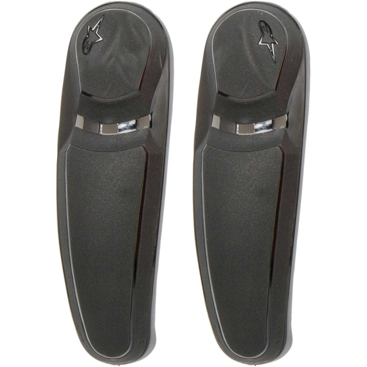 Alpinestars Motorcycle Replacement Boot Toe Sliders - SMX Plus 2011 Black - Flat View of Pair