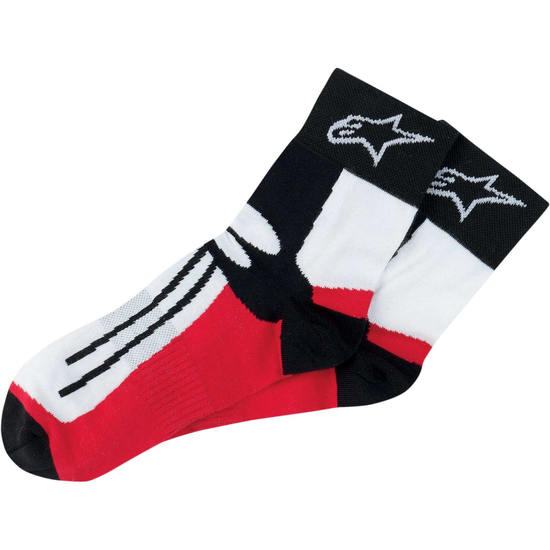 Alpinestars Road Racing Socks - Over-Ankle Motorcycle Socks - Side View of Pair