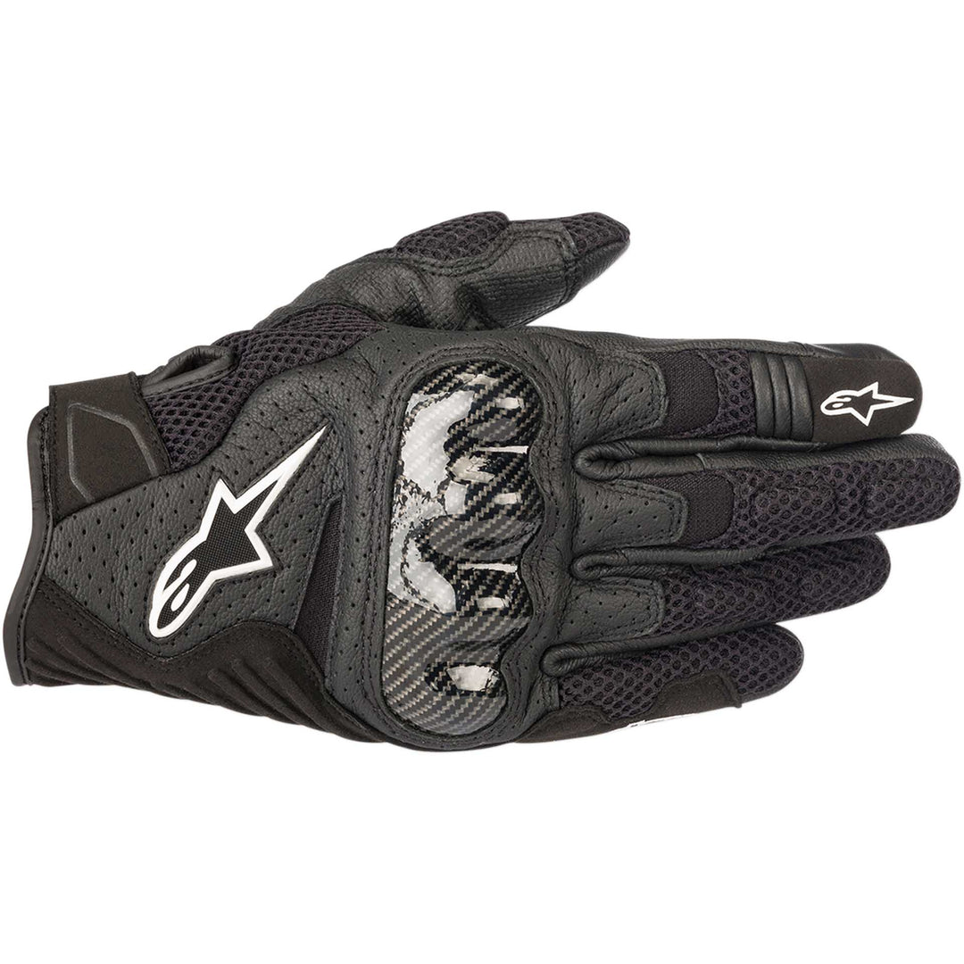 Alpinestars SMX-1 Air V2 Gloves Black - Back of Hand View