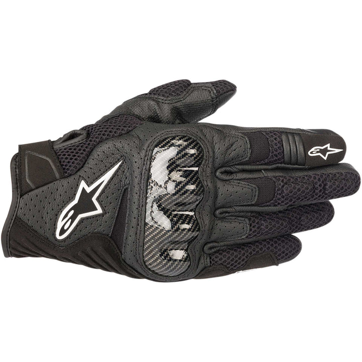 Alpinestars SMX-1 Air V2 Gloves Black - Back of Hand View