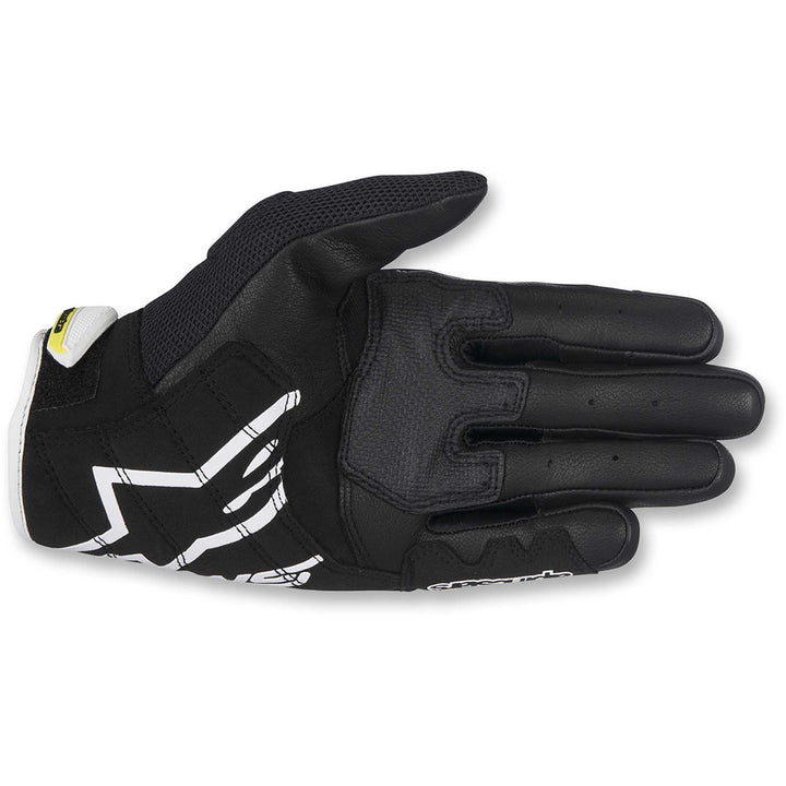 Alpinestars SMX-2 Air Carbon V2 Gloves Black/White/Yellow - Palm View