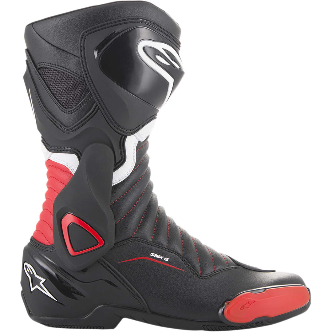 Alpinestars SMX-6 v2 Boots Black/Red - Outer Side View