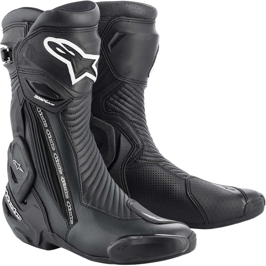 Alpinestars SMX Plus Boots Black - Front Side View of Pair