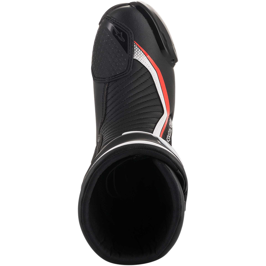 Alpinestars SMX Plus Boots Black/White/Red Fluorescent - Top Down View