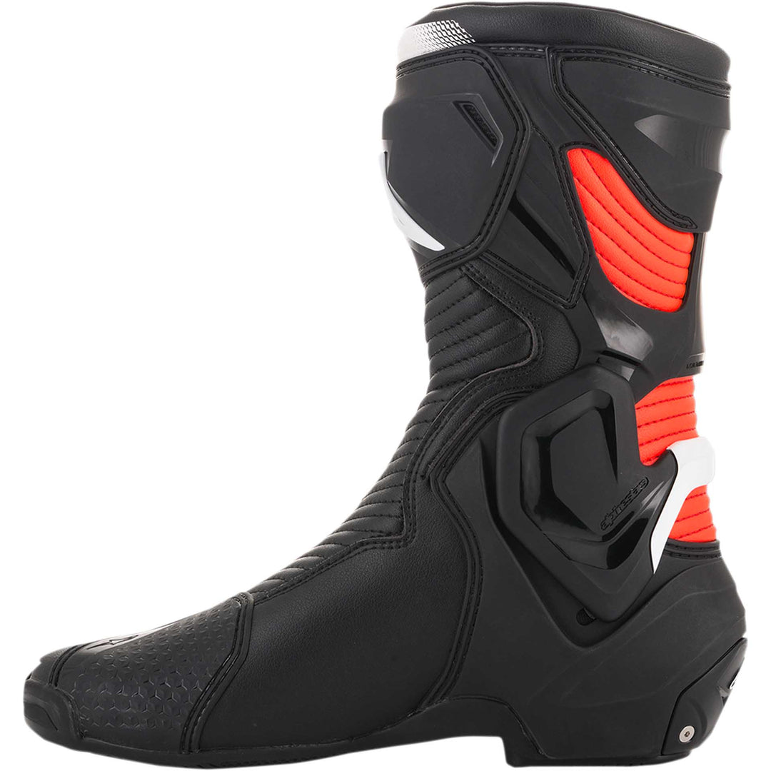 Alpinestars SMX Plus Boots Black/White/Red Fluorescent - Inner Side View