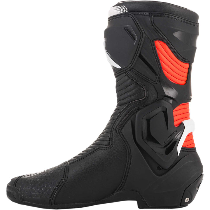 Alpinestars SMX Plus Boots Black/White/Red Fluorescent - Inner Side View