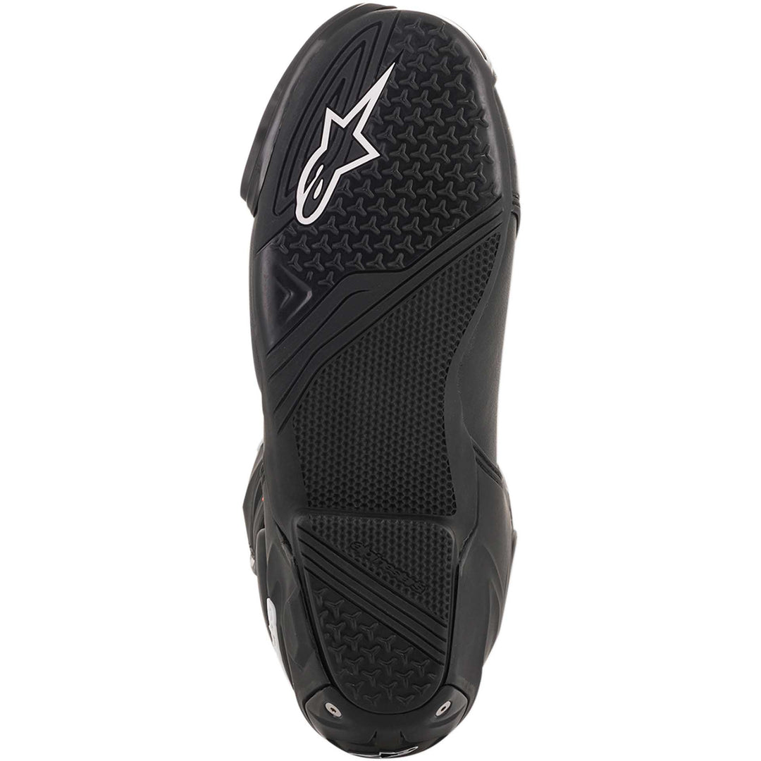 Alpinestars SMX Plus Boots Black/White/Red Fluorescent - Sole View