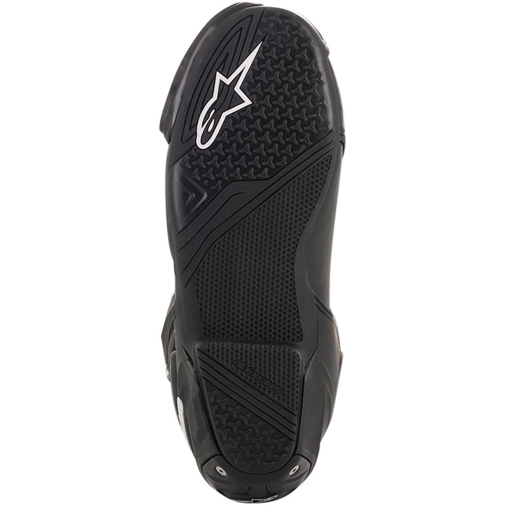 Alpinestars SMX Plus Boots Black/White/Red Fluorescent - Sole View