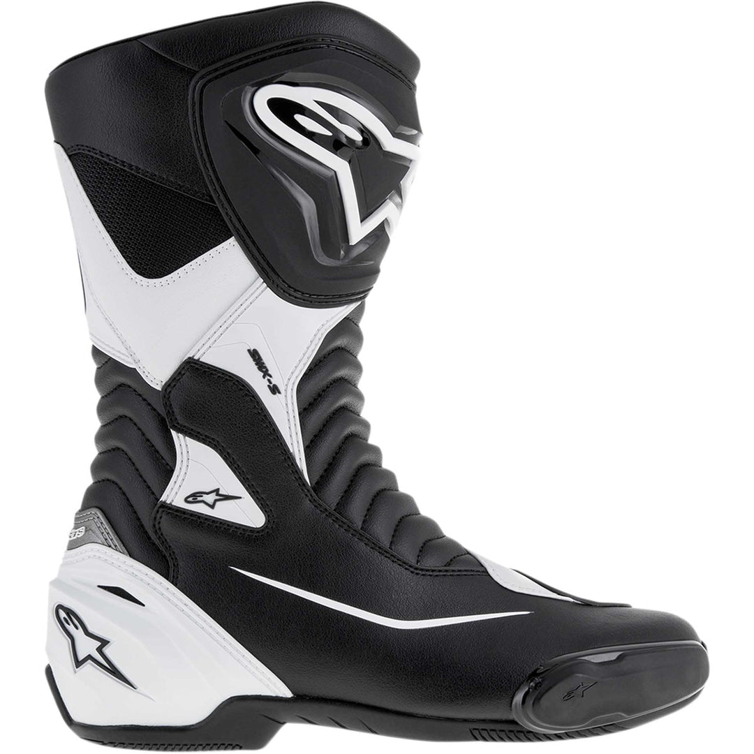 Alpinestars SMX S Boots Black/White - Outer Side View