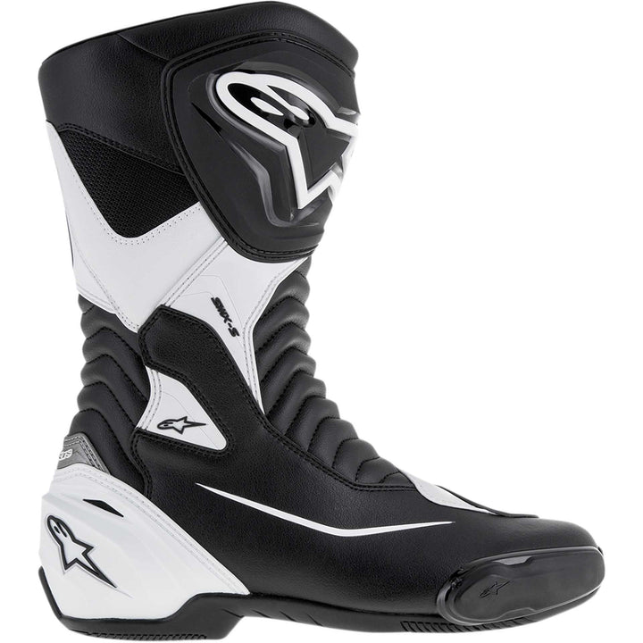 Alpinestars SMX S Boots Black/White - Outer Side View