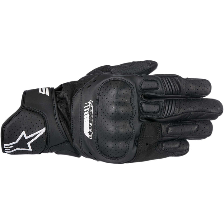 Alpinestars SP-5 Gloves Black - Back of Hand View