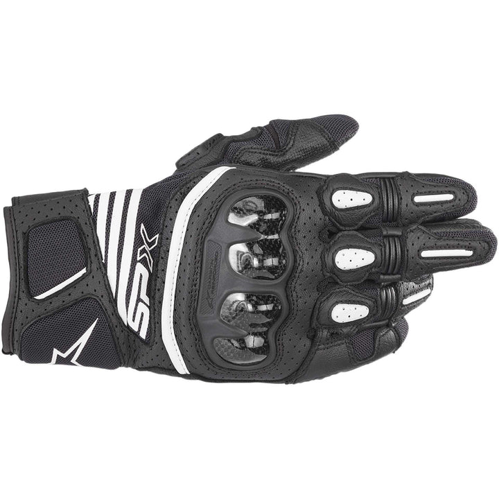 Alpinestars SPX AC V2 Gloves Black - Back of Hand View