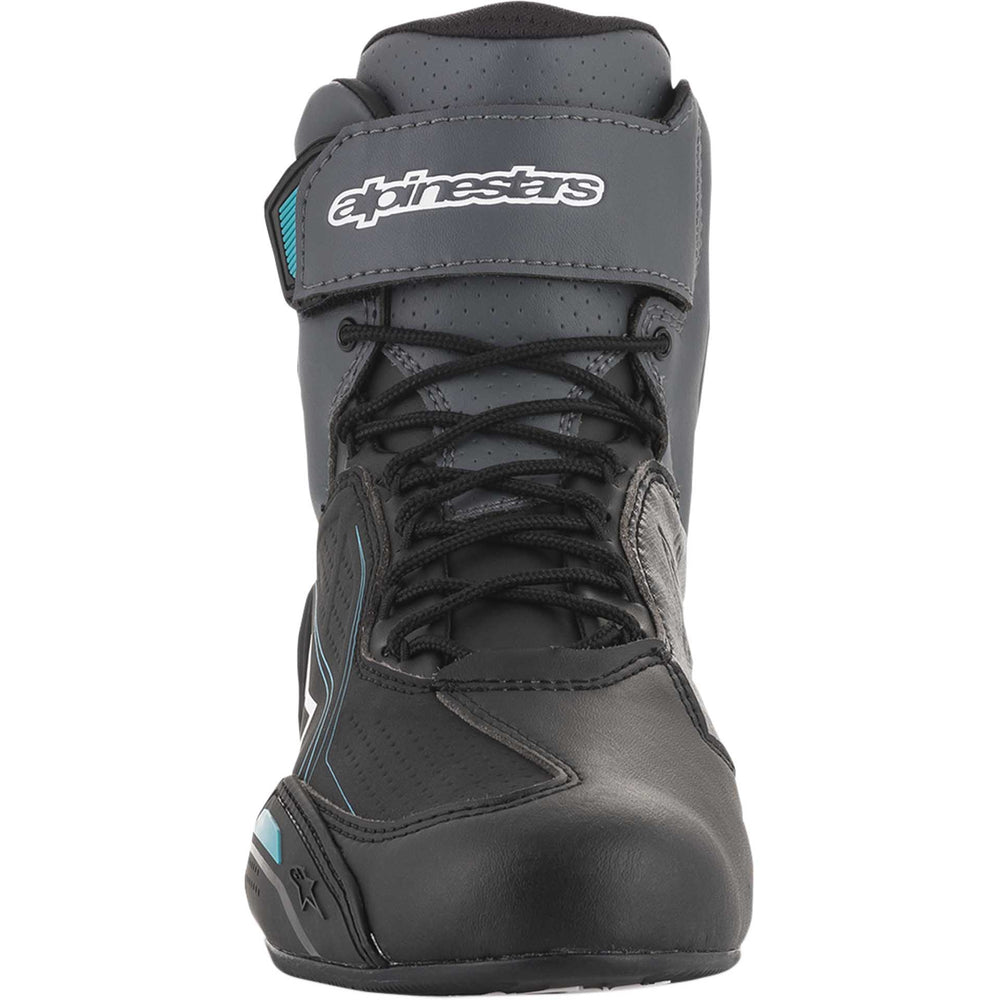 Alpinestars Stella Faster-3 Shoes Black/Gray/Blue - Front View