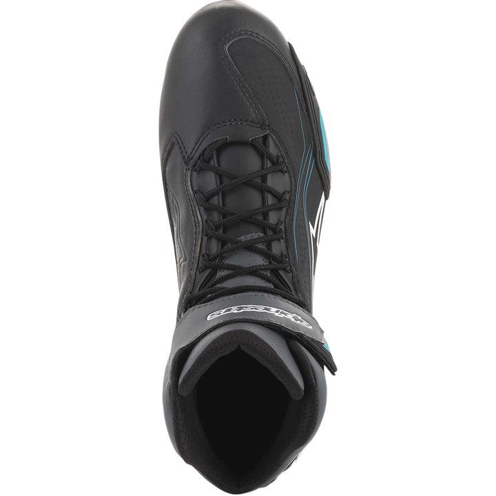 Alpinestars Stella Faster-3 Shoes Black/Gray/Blue - Top Down View