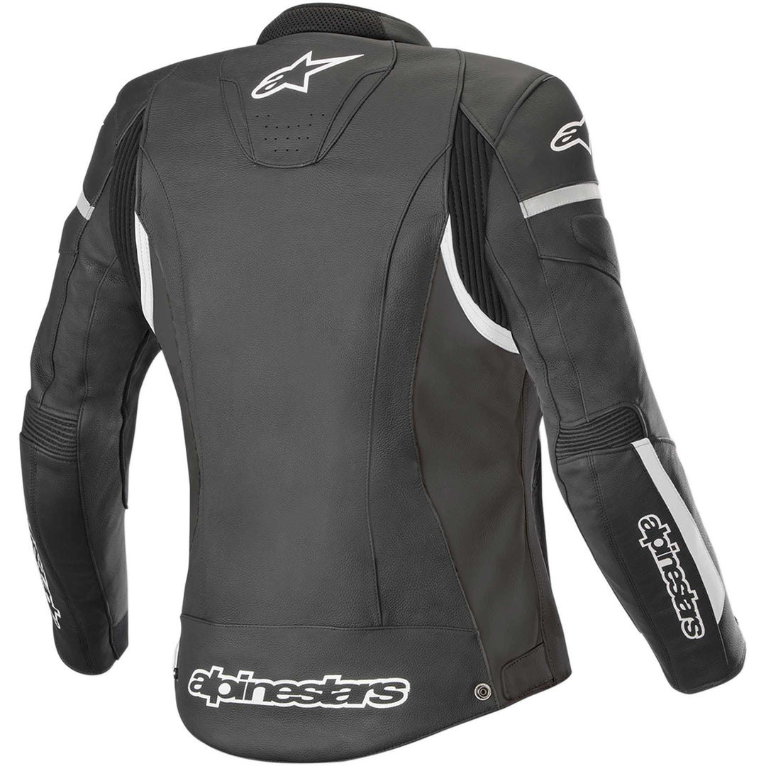 Alpinestars Stella Kira Leather Jacket Black/White - Rear View