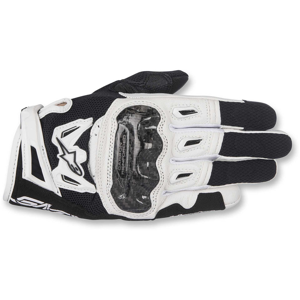 Alpinestars Stella SMX-2 Air Carbon V2 Gloves Black/White - Back of Hand View