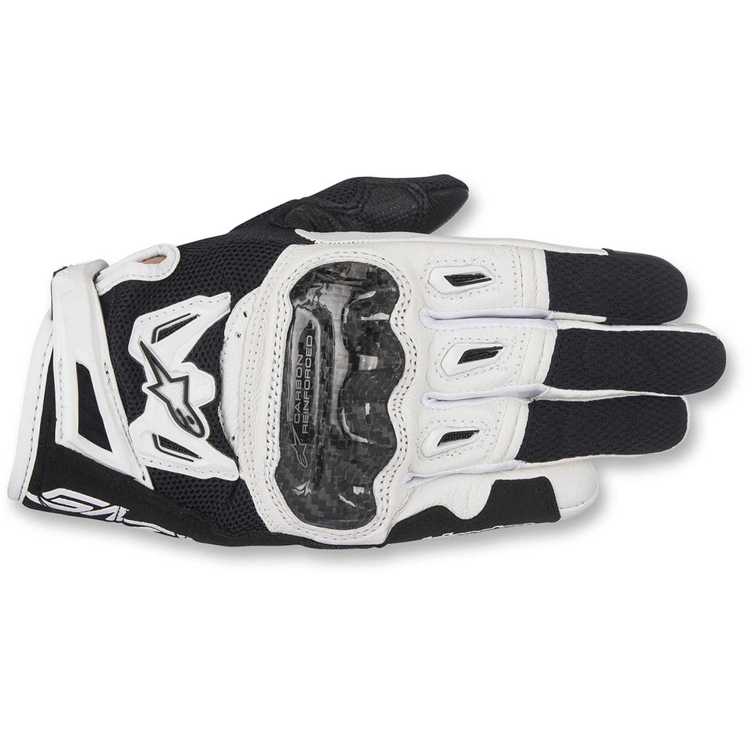 Alpinestars Stella SMX-2 Air Carbon V2 Gloves Black/White - Back of Hand View