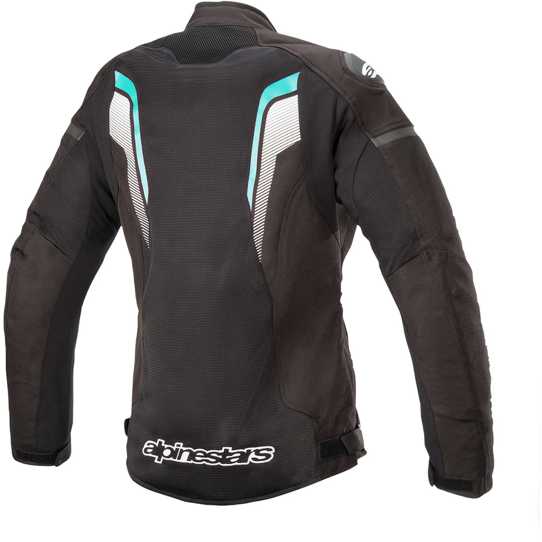Alpinestars Stella T-GP Plus R v3 Air Jacket Black/White/Teal - Rear View