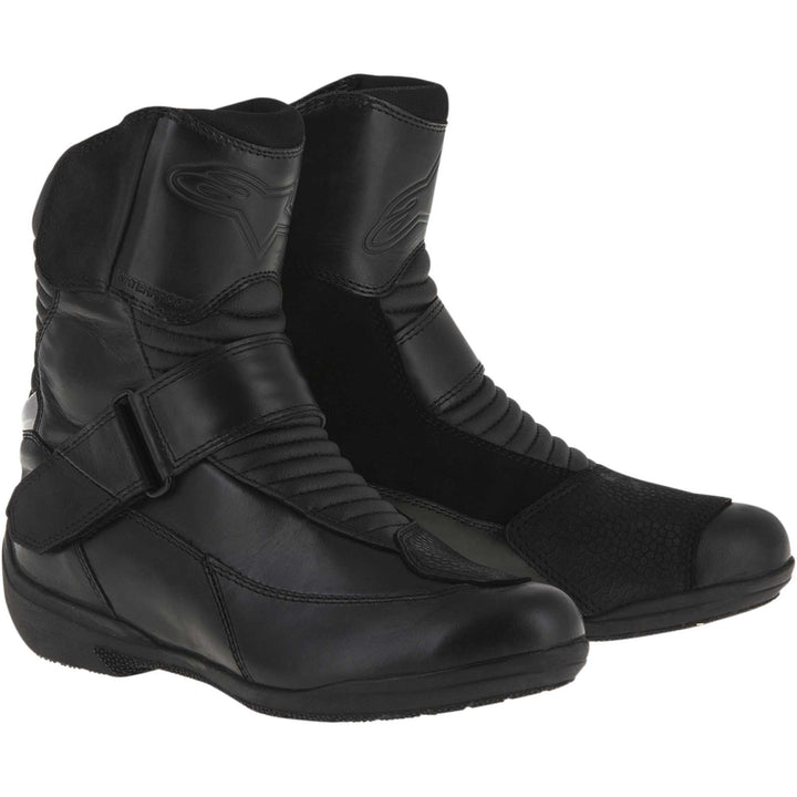 Alpinestars Stella Valencia Waterproof Boots Black - Front Side View of Pair