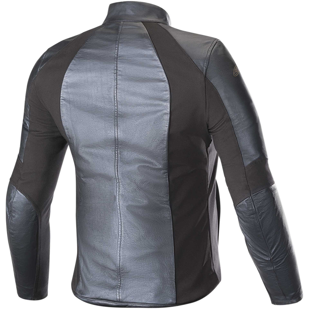 Alpinestars Stella Vika v2 Leather Jacket Blue - Rear View