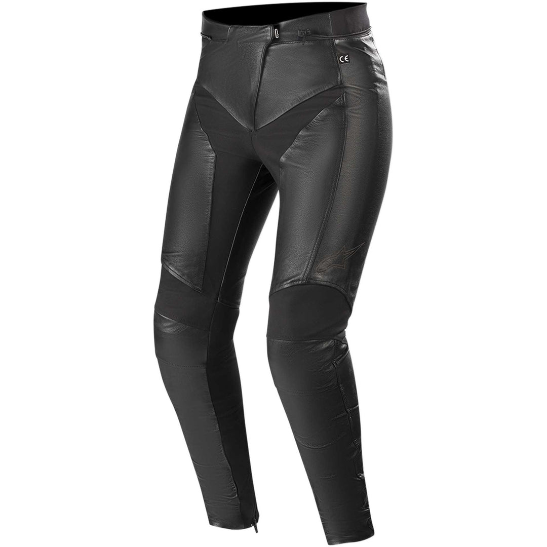 Alpinestars Stella Vika v2 Leather Pants Black - Front View