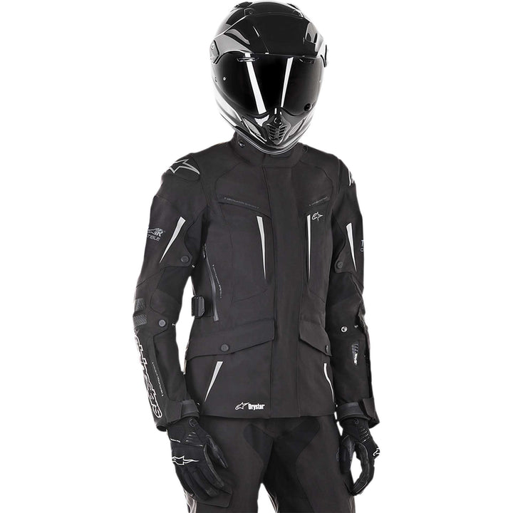 Alpinestars Stella Yaguara Drystar® Jacket Black/Anthracite - Front View of Model Posing in Jacket