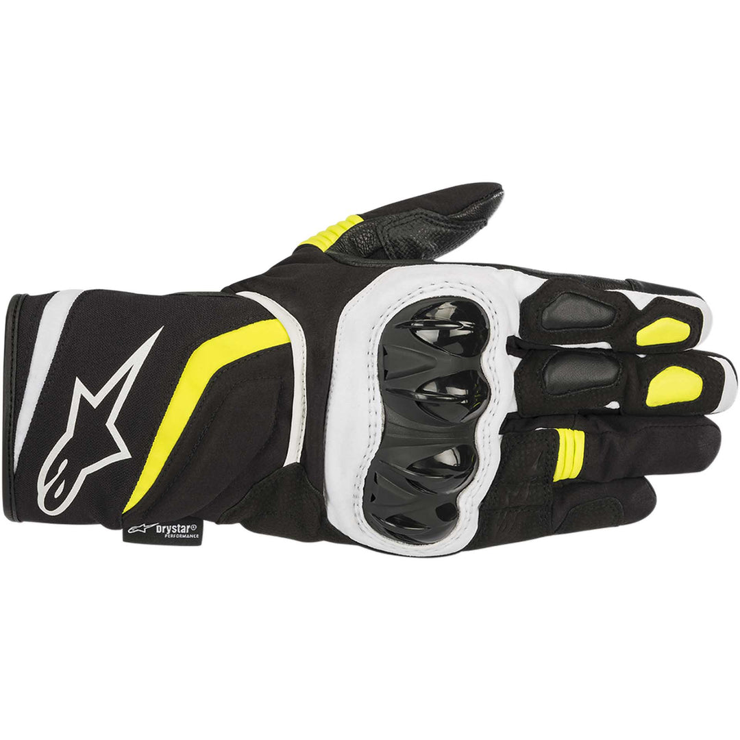 Alpinestars T-SP W Drystar® Gloves Black/Yellow - Back of Hand View