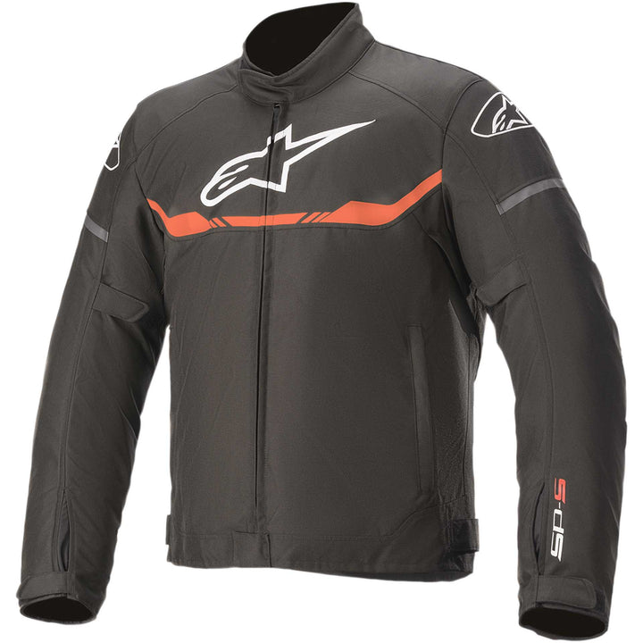 Alpinestars T-SPS Waterproof Jacket Black/White/Red - Front View