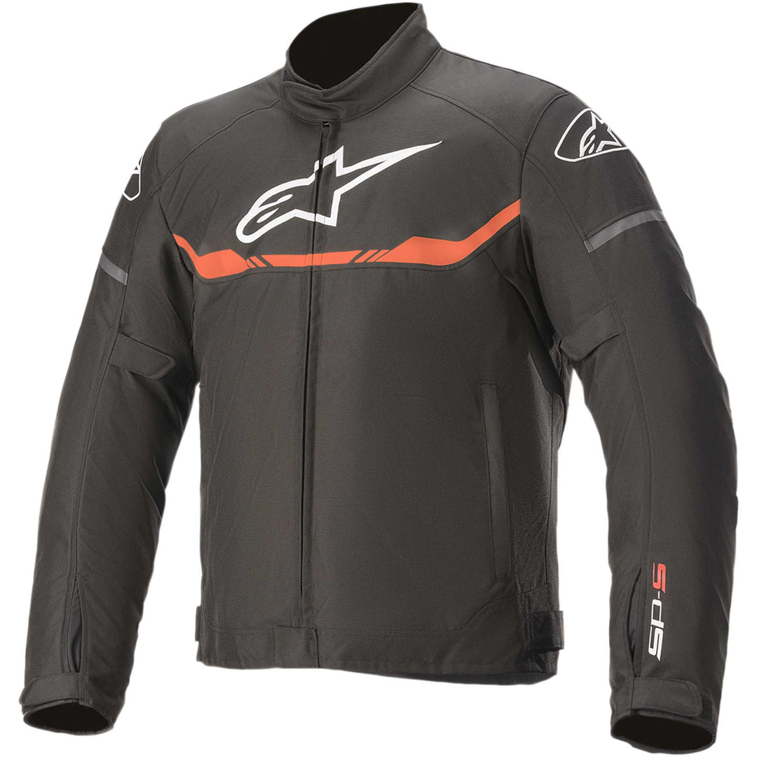 Alpinestars T-SPS Waterproof Jacket Black/White/Red - Front View