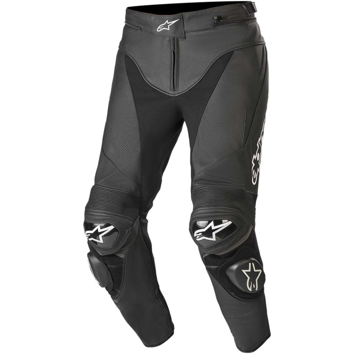 Alpinestars Track v2 Leather Pants Black - Front View