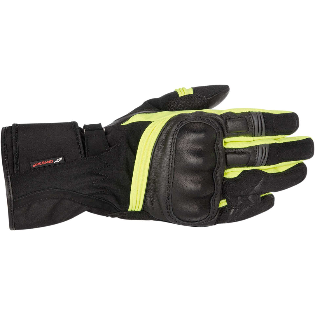 Alpinestars Valparaiso Drystar® Gloves Black/Yellow - Back of Hand View