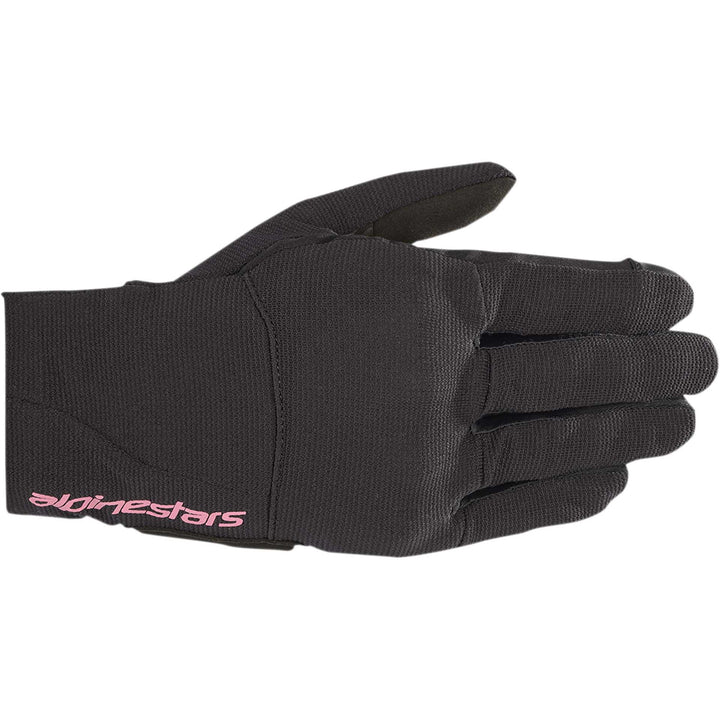 Alpinestars Women's Reef Gloves Black/Pink - Back of Hand View
